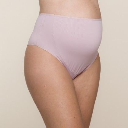 Calça Alta Gestante Microfibra Rosa Claro