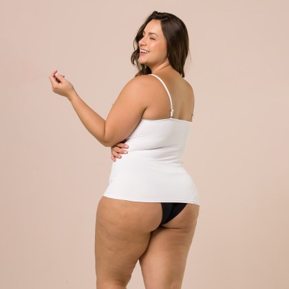 Camisete Branco Com Bojo Microfibra