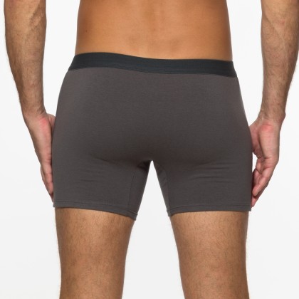 Cueca Boxer De Cotton Cinza