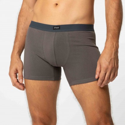 Cueca Boxer De Cotton Cinza