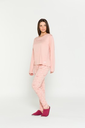 PIJAMA MANGA LONGA ROSA BE YOURSELF