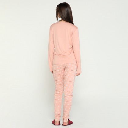 PIJAMA MANGA LONGA ROSA BE YOURSELF