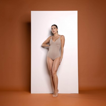 Body de Compressão com Bojo Moldado Chocolate