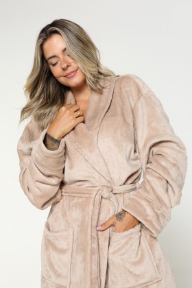 Roupão Fleece Caramelo
