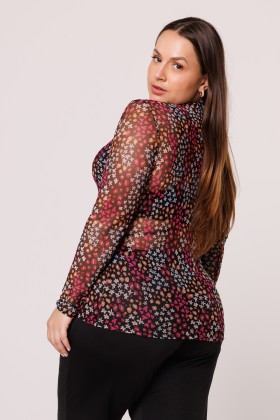 Blusa de Tule Manga Longa E324