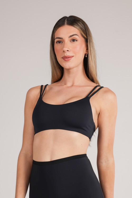 Top Alça Dupla Preto