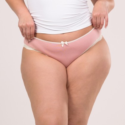 Calcinha Com Detalhe Em Renda Rosa Claro