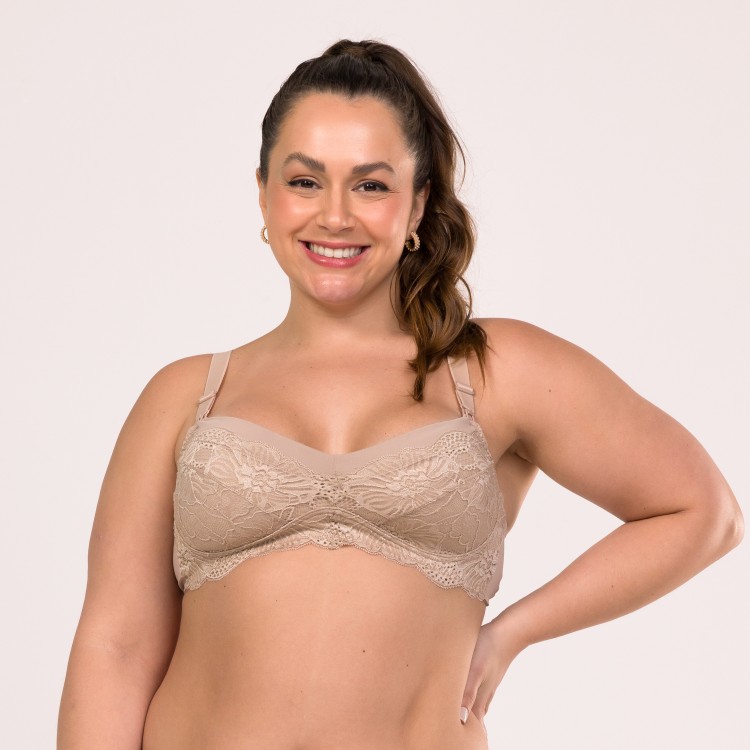 Sutiã Amamentação Detalhe Renda Chocolate