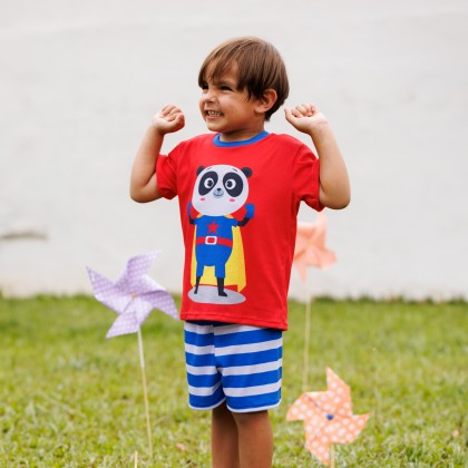Pijama Infantil Estampa Super Panda