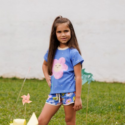 Pijama Infantil Estampa Florzinha