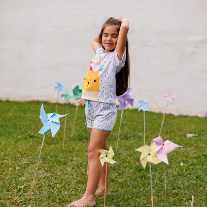 Pijama Infantil Estampa Chuvisco