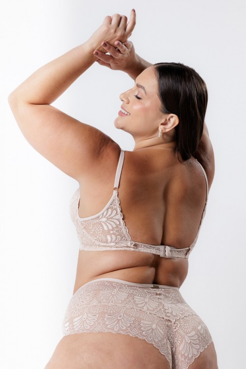 Sutiã De Renda sem Bojo Nude