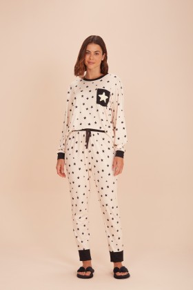 Pijama Feminino Longo Estrelas