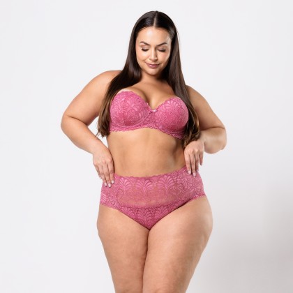 Calcinha Hot Pant De Renda Rosa