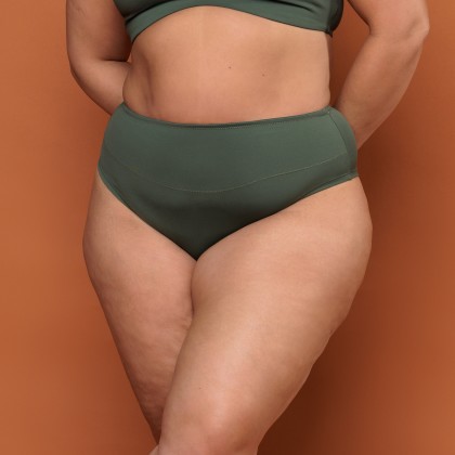 Calcinha Firmadora com Faixa Dupla Microfibra Plus Verde Croco