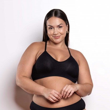 Sutiã Viscose Basic e opção nadador Preto