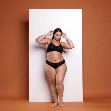 Sutiã Viscose Basic e opção nadador Preto