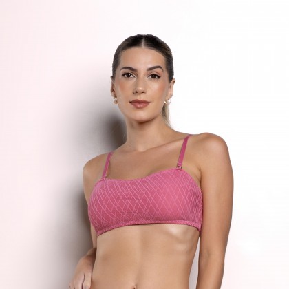 Sutiã Top Faixa de Laise Rosa Sandia