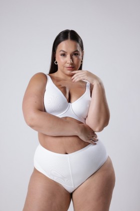 Calcinha com Reforço na Cintura Microfibra Branco