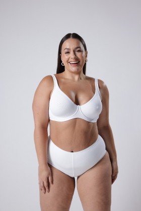 Calcinha com Reforço na Cintura Microfibra Branco