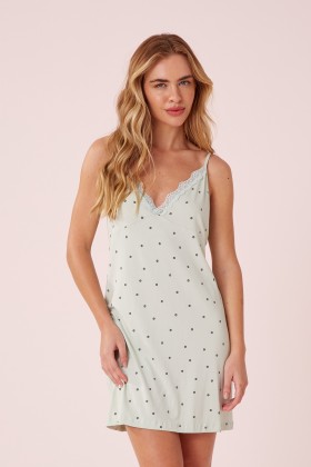 Camisola Alça Detalhes em Renda Poá