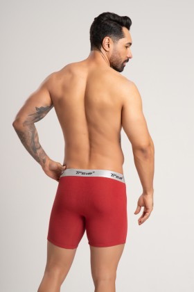 Cueca Long Fibra de Bambu Canelado Vermelho