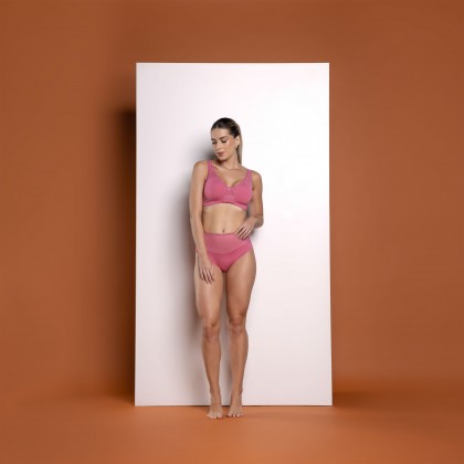 SUTIÃ COM DETALHE DE TULE MICROFIBRA ROSA SANDIA