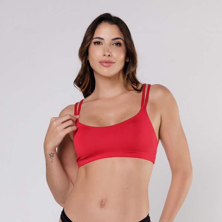 TOP ALÇA DUPLA VERMELHO