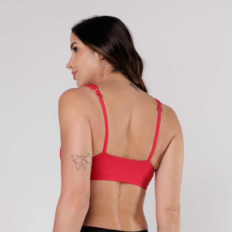 TOP ALÇA DUPLA VERMELHO