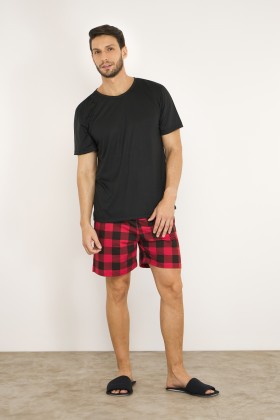 Pijama Masculino Curto Xadrez