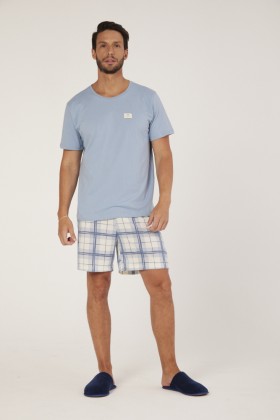 Pijama Masculino Curto Xadrez