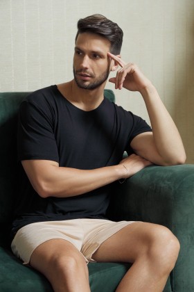 Pijama Masculino Curto Preto