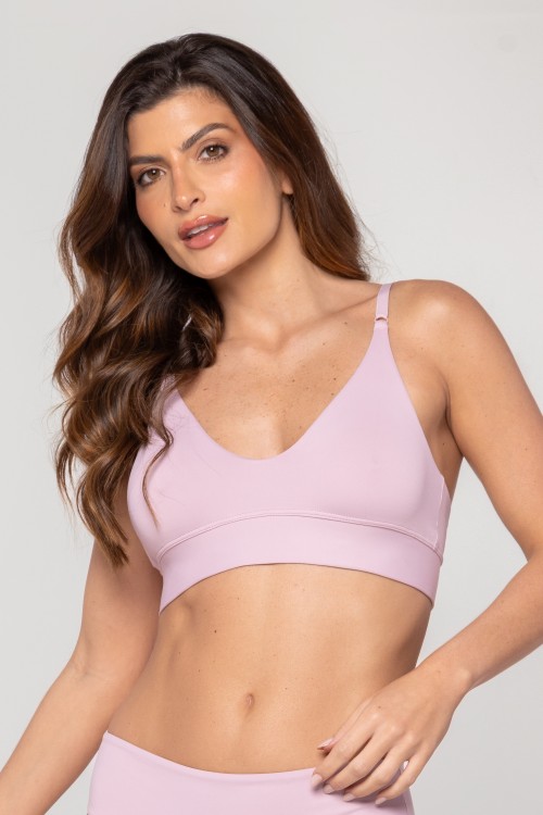 Sutiã embutido pala reforçada Rosa Claro