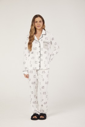 Pijama Feminino Camisaria Longo