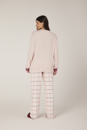 Pijama Feminino Longo com calca em fleece