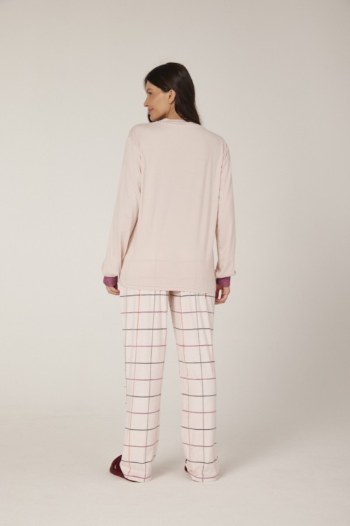 Pijama Feminino Longo com calca em fleece