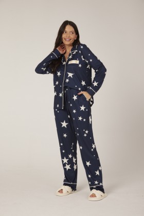 Pijama Feminino Camisaria Longo