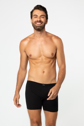 Cueca Boxer Long Cotton Preto