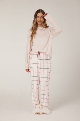 Pijama Feminino Longo com calca em fleece