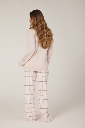 Pijama Feminino Longo com calca em fleece
