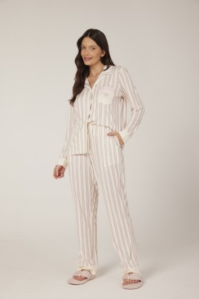 Pijama Feminino Camisaria Longo