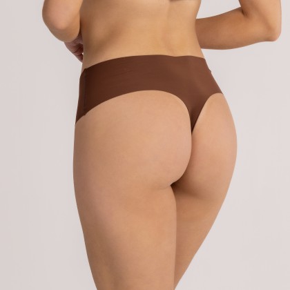 Calcinha Boneca Fio Dental Sem Costura Capuccino