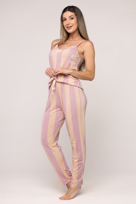 Pijama Longo Alça Fina