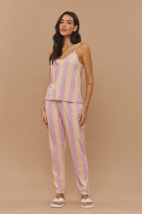 Pijama Longo Alça Fina