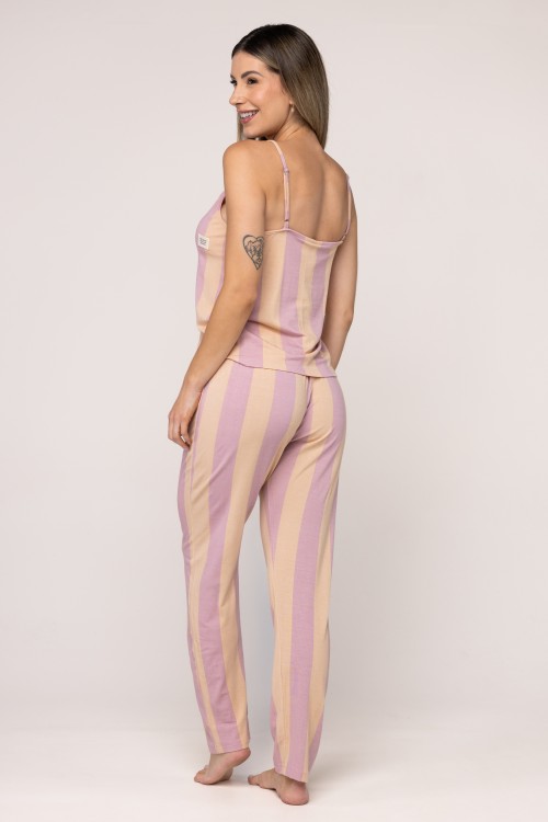 Pijama Longo Alça Fina