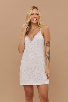 Camisola Alça Detalhes em Renda