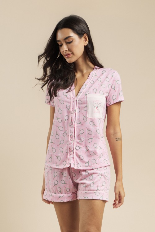Pijama Camisaria Curto