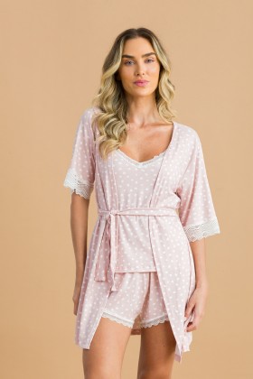 Robe Poa Rosa Queimado