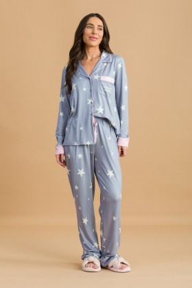 Pijama Camisaria Longo