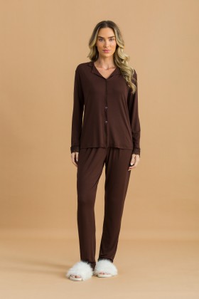 Pijama Camisaria Longo